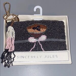 Sincerely Jules Beaded Coin Purse with Keychain